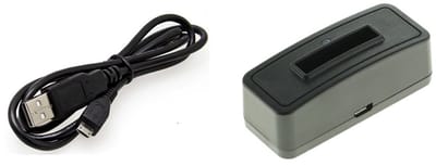 OneOne lader voor camcorder accu met 0,9m kabel. Oplader adapter past op Canon IXUS 105, 107, 210 IS, 300 HS, 310 HS, NB-6, NB-6LH, CB-2LY, CB-2LYE