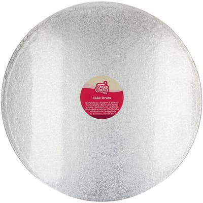 FunCakes Cake Drum Rond - Zilver - Ø45,5 cm / 12 mm - Taartonderlegger - Taartkarton