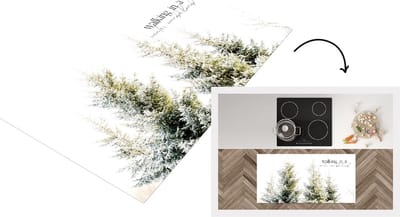 Keukenloper - Loper keuken - Kerstboom - Winter - Sneeuw - 120x60 cm - Keukenloper vinyl