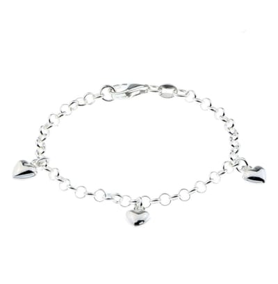 Bedelarmband 3 hartjes - Zilver - Armbandjes