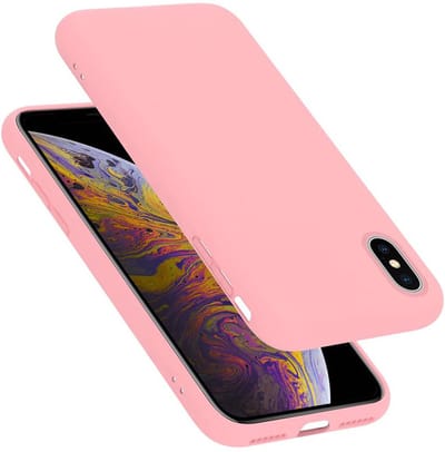 Cadorabo Hoesje geschikt voor Apple iPhone X / XS in LIQUID ROZE - Beschermhoes gemaakt van flexibel TPU silicone Case Cover