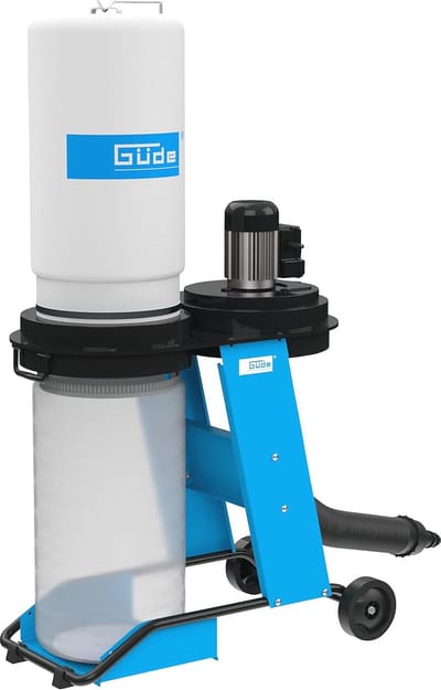Professionele Afzuiginstallatie voor Houtbewerking - 550 W, 1150 m³/h, Verrijdbaar, Tankvolume 65 l, Incl. Adapterset