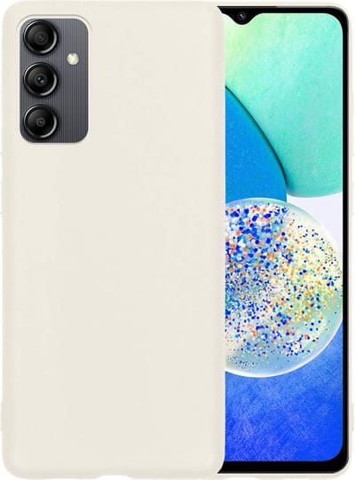 Hoesje - Geschikt voor Samsung Galaxy A14 - Sterk & Shockproof - Hoes Cover - Siliconen Case - Telefoonhoesjes - Wit