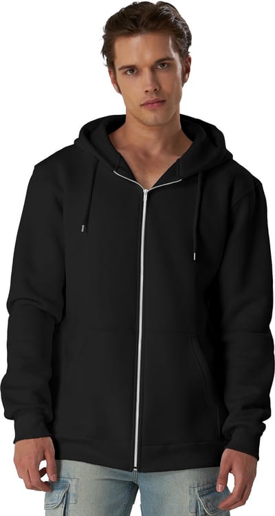 Smith & Solo hoodie heren met rits - vest met capuchon - sweatvest - Zwart M
