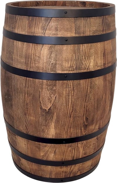 Houten Vat Decoratie - Rustiek Meubel - Bar Tafel - Handgemaakt Europees Vakmanschap - 80 x 50 cm - Donkerbruin