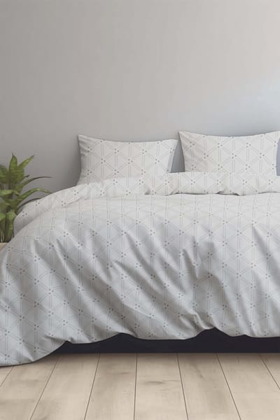 Dekbedovertrek 100% Katoen Premium - 200 x 200(220)cm - Bolline Grey