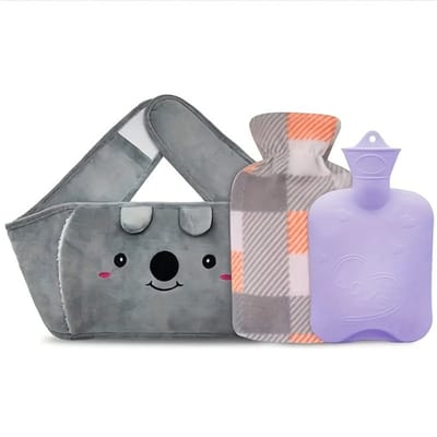 Bovista Warmwaterzak Met Hoes - Warmwaterkruik - Warmtekussen - Warmtekruik - Knuffel - Kruik - Bag - 3-Pack