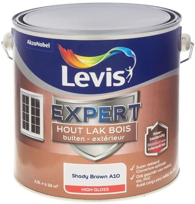 Levis - Expert Hout Lak Buiten High Gloss Mix - Shady Brown A10 - Mengverf - 2,5 L