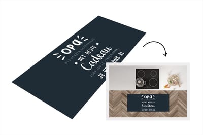 Keukenloper - Loper keuken - Kado man - Opa - Spreuken - Het beste cadeau - Quote - 120x50 cm - Keukenloper vinyl