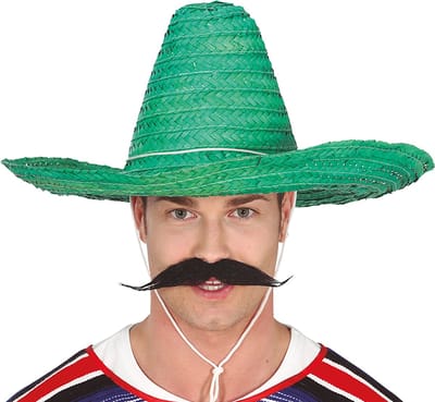 Fiesta Guirca Mexicaanse Sombrero - hoed voor heren - carnaval/verkleed accessoires - groen