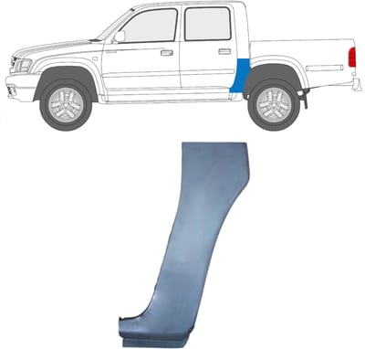 Reparatiepaneel achter hoek voor Toyota Hilux 1998-2005 / Links