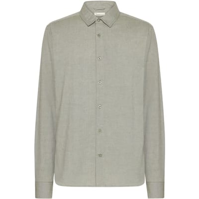 KnowledgeCotton Apparel Overhemd Lichtgroen - Maat XL - Heren - Overhemden Casual