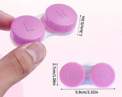 Contactlensdoosjes - Lenzendoosje - Lenshouder - Contactlens - Lenzenbakje - Lensdoosje -Kleur: Rose