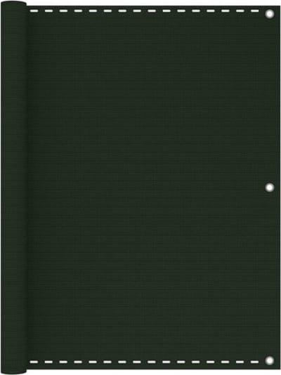 vidaXL - Balkonscherm - 120x600 - cm - HDPE - donkergroen