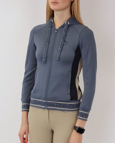 Montar Hoodie Wide Logo tape Viv Dove blue - 140