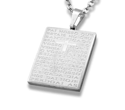 Amanto Ketting Djai Full - 316L Staal - Kruis - 30x20mm - 50cm