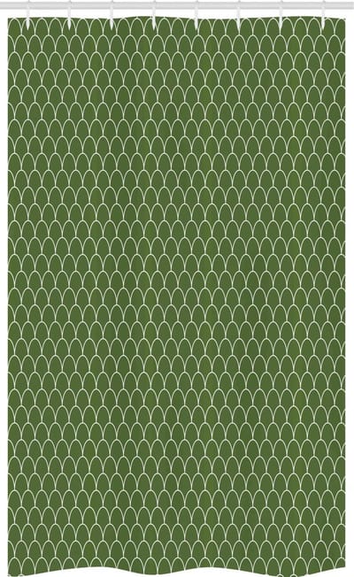 ABAKUHAUS stall_34074_120x180_de – Duschvorhang – Geometrisch Grün/Weiß