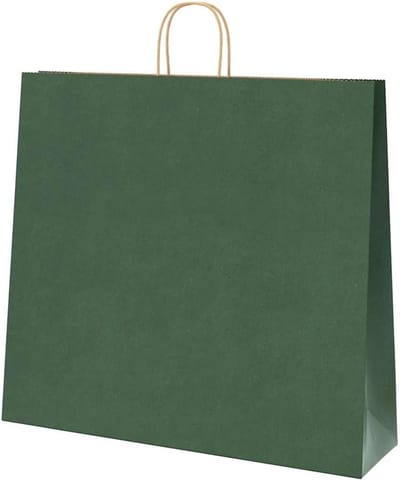 Papieren zakken - Draagtassen cadeaus - Duurzaam verpakken - Met touwhengsels - 54x15x49 cm - Groen