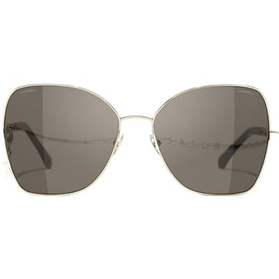 Lunettes de soleil Chanel Chic Papillon Métal Lunettes de soleil Homme Doré CH4274QC3953 Gold,59mm gray