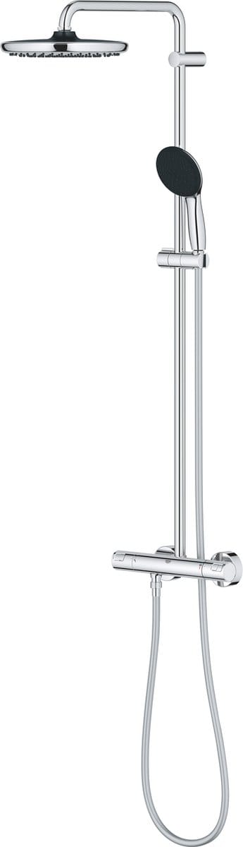 GROHE Vitalio Start 250 Regendouche - Ø 25 cm - Waterbesparend - Inclusief thermostaatkraan - Chroom