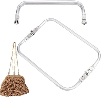 Dailygoods- Zaksluiting U-vormig design - Haaksluiting - Kusssluiting - Tashandgreep - 2 stuks - Duurzaam materiaal - Perfect voor handtasprojecten - Tashandvat