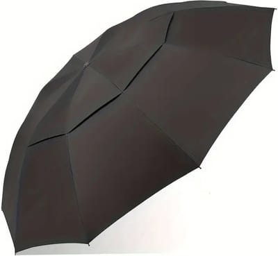 Livano Moderne Golf Paraplu - Stormparaplu - Opvouwbaar - Windproof - Stormproef - UV Bescherming - Umbrella - Draagbaar - Zwart