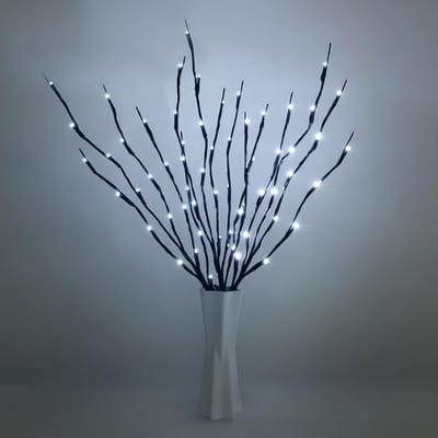 LED Takken Lichtjes - Boomtak Verlichting - Sfeervolle Decoratie - Buigbare Takken - 73 cm - Wit
