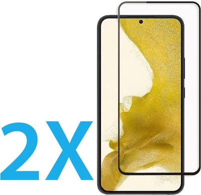 Volledige Glasplaatje Geschikt voor: Samsung Galaxy S22 - Full Screenprotector 2x - screen protector - volledige glas - bescherming - beschermglas - ZT Accessoires