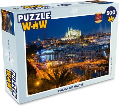 Puzzel Palma bij nacht - Legpuzzel - Puzzel 500 stukjes