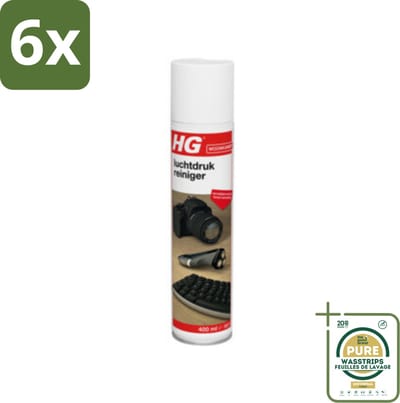 HG Luchtdrukreiniger Voor Alle Kiertjes & Gaatjes 400 ml - Voordeelverpakking - 6 stuks - Schoonmaak - Elektronica schoonmaken
