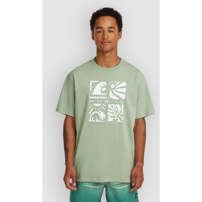O'Neill Melange Front Print T-Shirt grijs