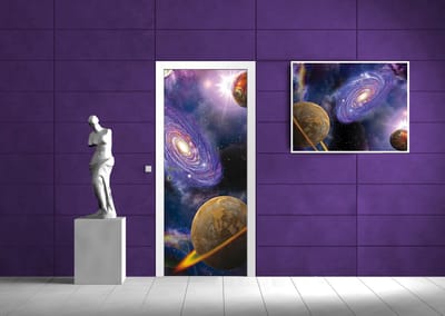 Fotobehang Abstract | Paars | 91x211cm