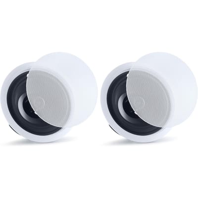Haut-parleurs de plafond Bluetooth, 203,2 mm, Système de haut-parleurs encastrables au plafond et dans le mur avec amplificateur, Haut-parleurs encastrés bidirectionnels, pour placement en milieu humide, Maison