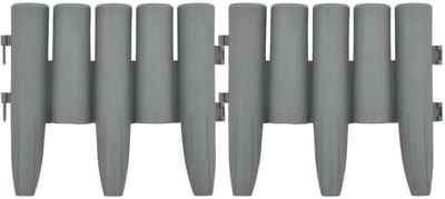 Gazonrand Grijs - 10 Meter Set (36 stuks) - Houtlook Borderrand - UV-bestendig & Weerbestendig PP - Tuinafboording voor Plantenbakken en Gazon - Eenvoudige Montage