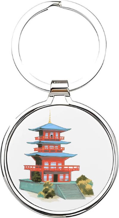 Akyol - china Sleutelhanger - Vakantie - vakantiegangers - chinese - chinezen - azie - aziatisch - zhongguo - chinese muur - 4 x 7,5 CM