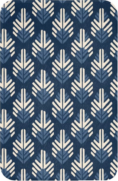 WC mat 40x60 cm - Antislip - Modern - Patroon - Blauw - Toiletmat - Vloermat - Douchemat - Toilet tapijt - Toiletmatten