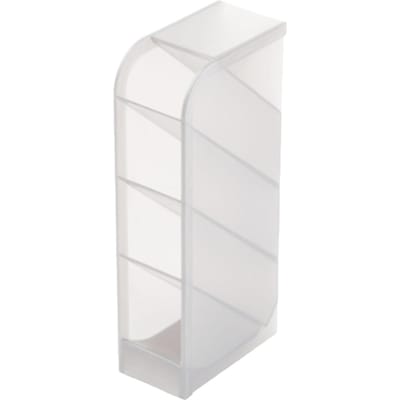 Bureau Opbergrek 4 Vakken Transparant Plastic Schuine Pennenhouder voor Slaapzaal Student Transparant transparant