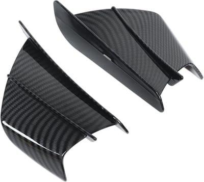 Dailygoody - Motorfiets Winglet - Aerodynamische Spoilervleugel - Universeel ontwerp - Koolstofvezel ABS - Zelfklevende luchtgeleiders - Geschikt voor