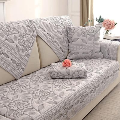 Dubbelzijdige Sofa Hoezen Wit Bankovertrek Kussensloop Puur Katoen Gewassen Slip Zitkussen Handdoek Katoenen Banken voor Woonkamer 70x70cm 1pcs