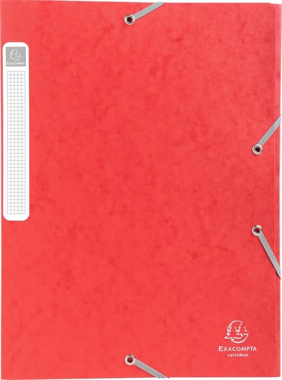 Exacompta 25x Cartobox Archiefdoos Rug 25mm - A4 (vlak geleverd) - Rood - 18509H