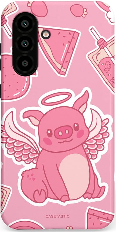 Casetastic Hoesje Geschikt voor Samsung A56 / A36 - Stijlvolle Beschermende Duo-layer Case - Varken vleugels