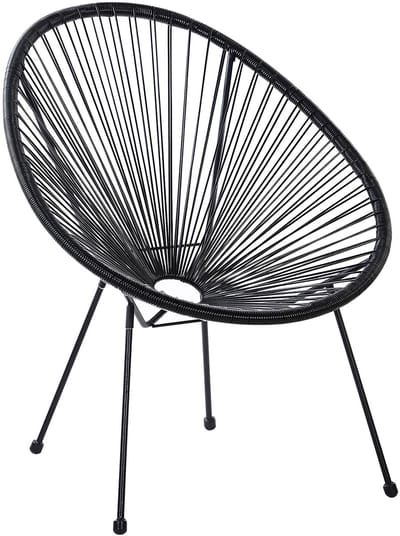 ACAPULCO II - Tuinstoel - Zwart - PE rotan