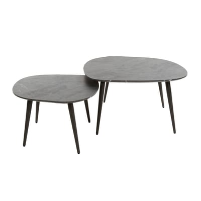 Fraaai - Connie salontafel set van 2 organisch - zwart/bruin