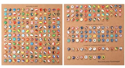 291 Stuks Creatieve Punaises voor Nationale Vlaggen - Perfect voor Kaartreizen en Prikborden