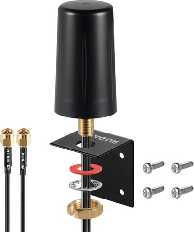 4G LTE Antenne - MIMO Antenne - Signaal Versterken - Waterproof Omni-directional - 2x 10ft Kabel - Zwart
