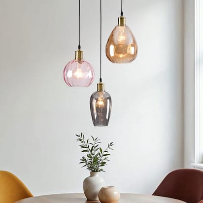LumenXL - Hanglamp - verschillende kleuren glas - bolling detail - Verona