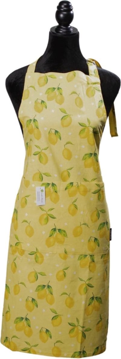 Schort - Lemon - Citroen - Cadeau voor haar - Kerst cadeau - Keukenschort - Moederdag