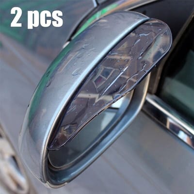 VCTparts® Spiegelkap Regenkap Zonneklep Zelfklevend zwart (set)