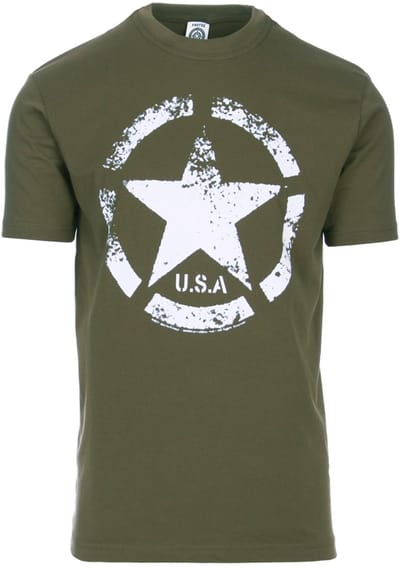 Fostex Garments - T-shirt Vintage US Army Star (kleur: Groen / maat: XL)