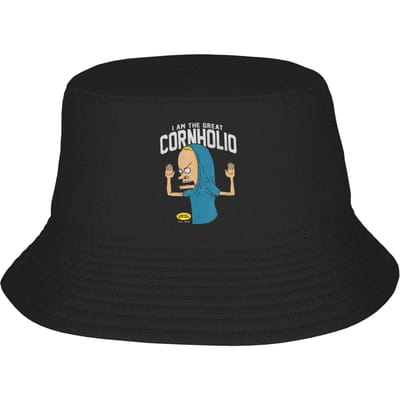 Beavis And Butt-Head Ik Ben De Grote Cornholio Bucket Hat Streetwear Vissersmutsen Voor Unisex Zonnehoeden Draagbare Bedrukte Pet One Size gray